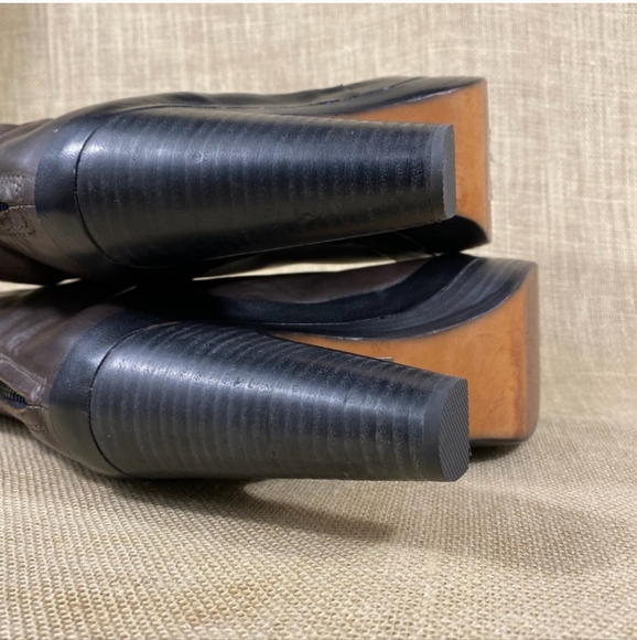 Rag & Bone CHOCOLATE BROWN LEATHER BOOTIES - Picture 8 of 9